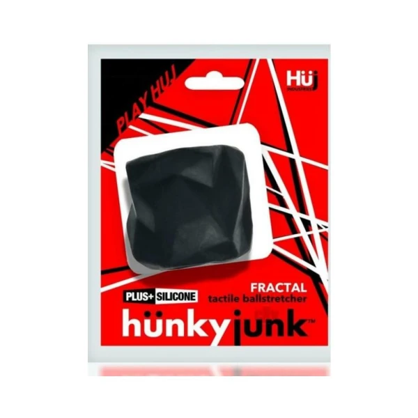 Extreme Bondage Gear:  Hunkyjunk Fractal Tactile Ballstretcher Tar Ice