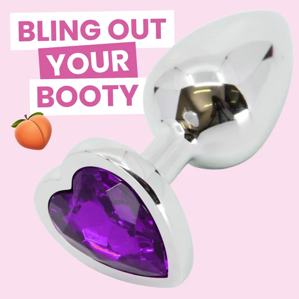 Jeweled Metal Heart Butt Plug — image 8 of 17