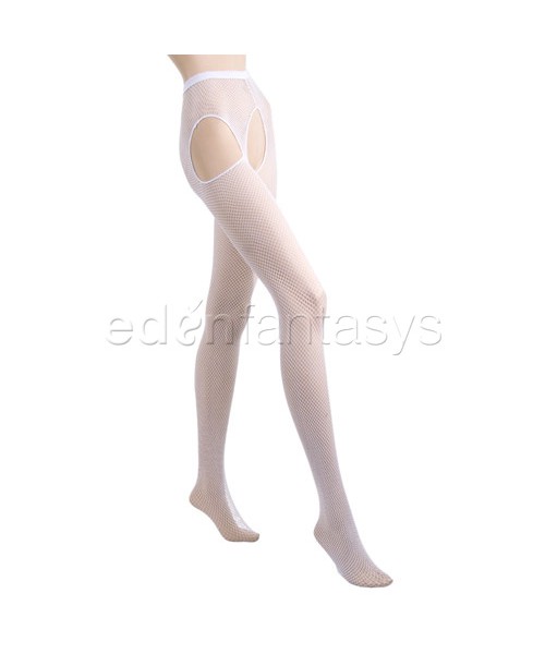 Fishnet suspender pantyhose