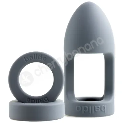 Balldo Ball Dildo Set Grey Balldo 2 Rings