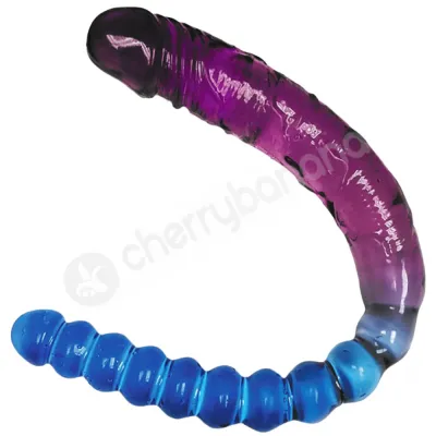 Shades 17 Jelly TPR Blue to Purple Gradient Double Dong