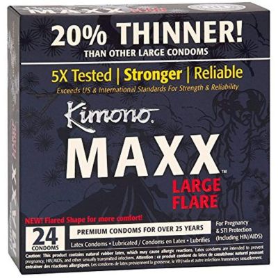 Kimono Maxx Flared Large Size Condoms 24 Pack