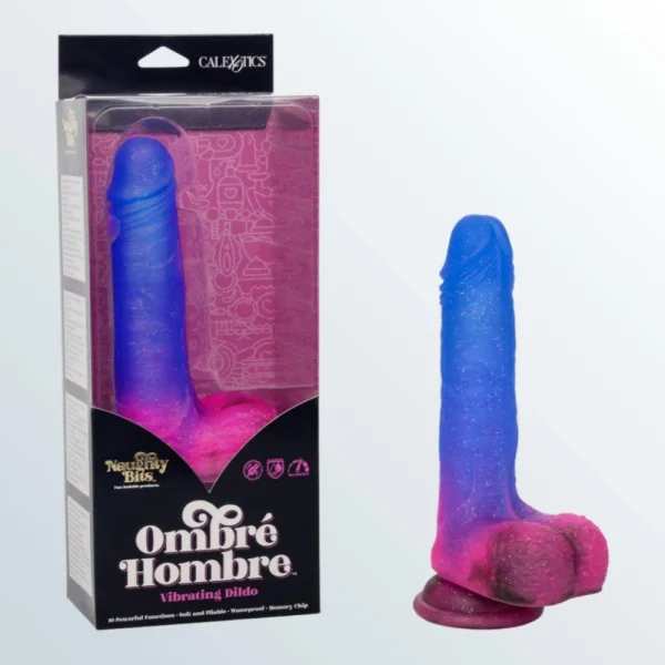 Naughty Bits Ombré Hombre Silicone Vibrating Suction Cup Dildo by CalExotics — image 9 of 22