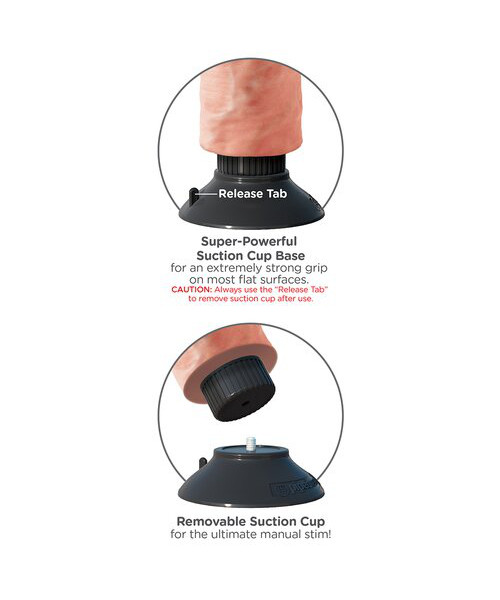 Pipedream King Cock Poseable Dildo Vibe - 6, 7, 8, 9 or 10 Inch