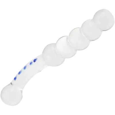 Dual Ended Beaded G Spot P Spot Glass Dildo