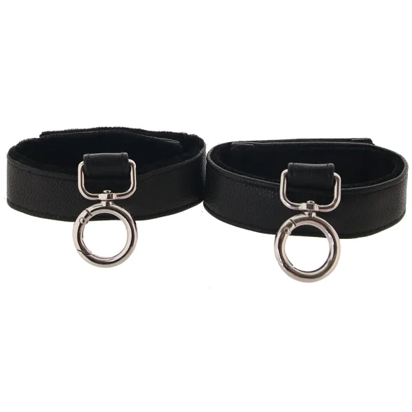 In A Bag Vegan Leather Handcuffs By Doc Johnson