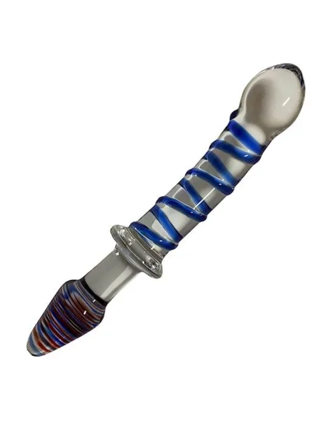 Lucent Swirled Glass Butt Plug - 9 Inch