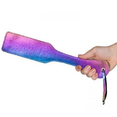 Bondara Shiny B tch Holographic Faux Leather Paddle 12 5 Inch