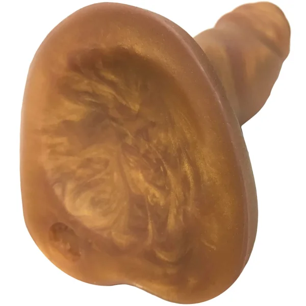 Hole Punch Chewie Silicone Dildo - Gold