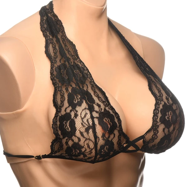 Master Series Perky Pair G-Cup Wearable Silicone Breasts - Vanilla