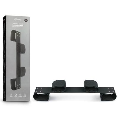 EasyToys Fetish Collection Bondage Bar Black Spreader Bar