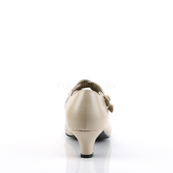 2 inches Kitten Heel Pump W/ Double Criss-Cross Button Straps — image 4 of 8