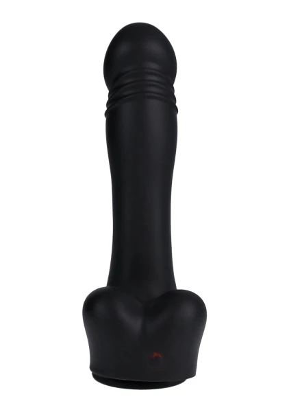 Fort Troff Piston Thruster Rechargeable Silicone Mini Fuck Machine Dildo With Balls & Remote - Black