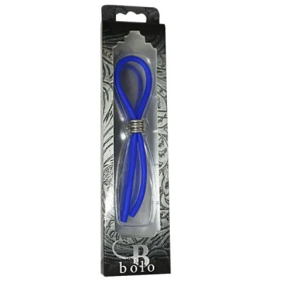 Bolo Silicone Lasso Grooved Stainless Steel Slider Blue