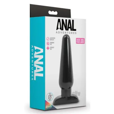 Blush Anal Adventures Basic Anal Plug Large Black