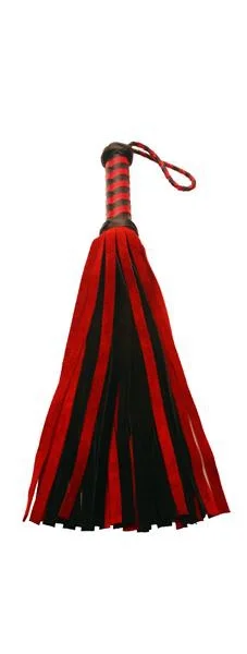 Short Suede Flogger Black Red