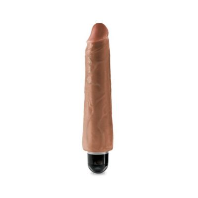 King Cock 9in Vibrating Stiffy Tan
