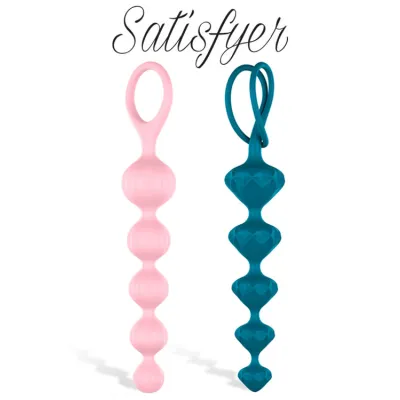 Satisfyer Spherical Diamond Shaped Silicone Anal Beads Set 2 Pce