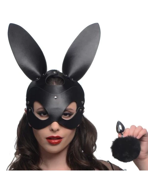 Bunny Tail Butt Plug and Mask Set