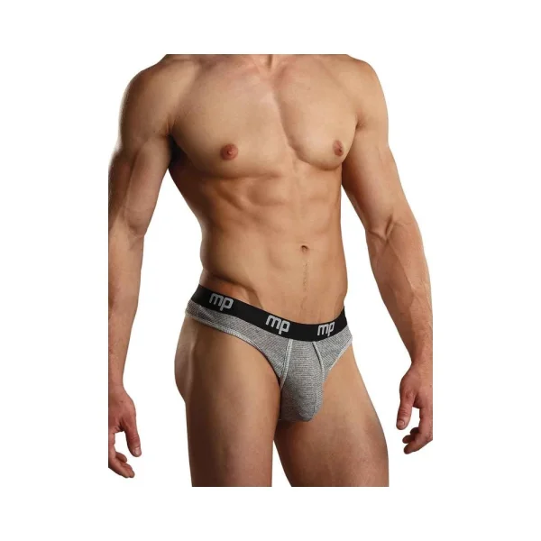 Heather Rib Enhancer Low Rise Thong Smoke X-Large — image 5 of 6