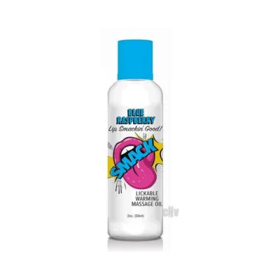 Sensual Massage Smack Lickable Massage Oil Blue Raspberry 2 Oz