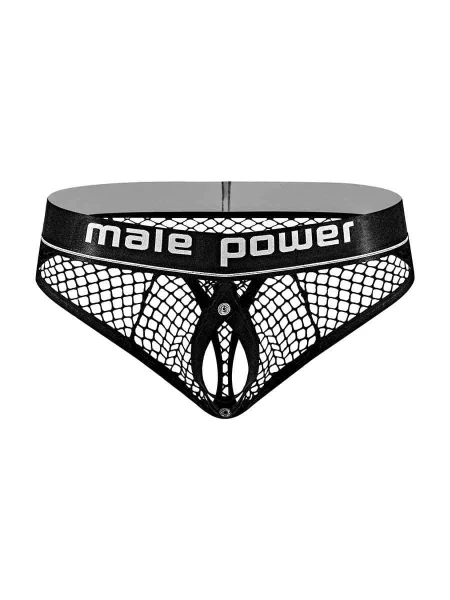 Cock Pit Net Cock Ring Thong - L- XL - Black