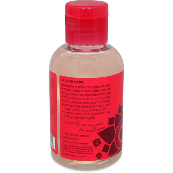 Sliquid Swirl Naturals Strawberry Pomegranate Flavored Lube | 2oz