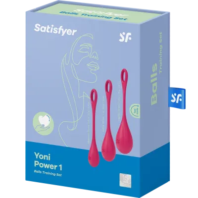 Satisfyer Yoni Power Balls 1 Red 3 Pc Set