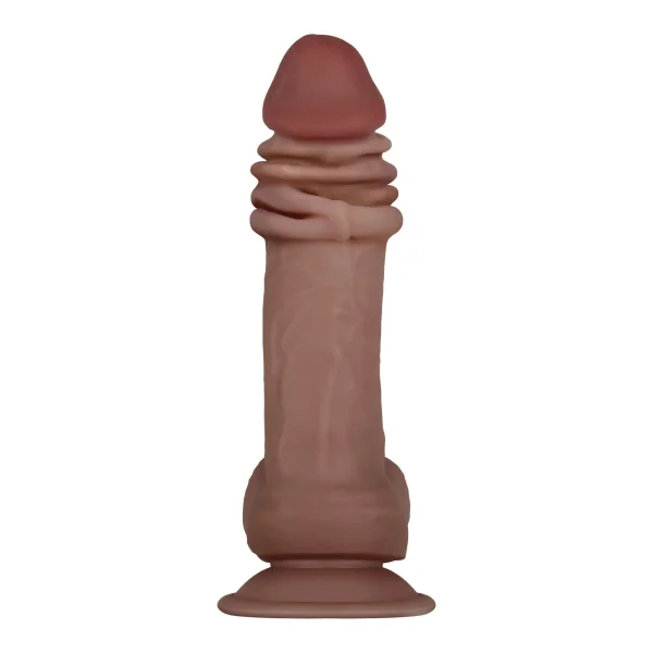 Flexskin Poseable Dildo - 7.75 Inch - Dark