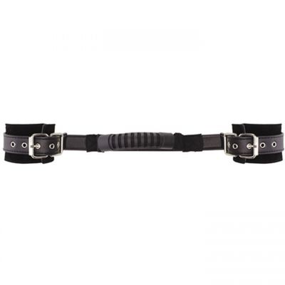 Ouch Leather Adjustable Wrist Cuffs with Handle