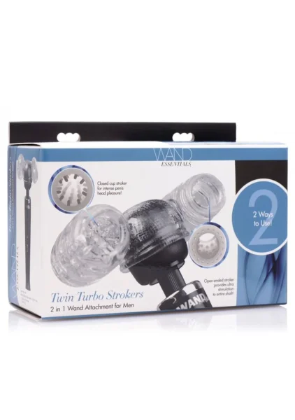 Wand Essentials Twin Turbo Stroker Attachment for Men