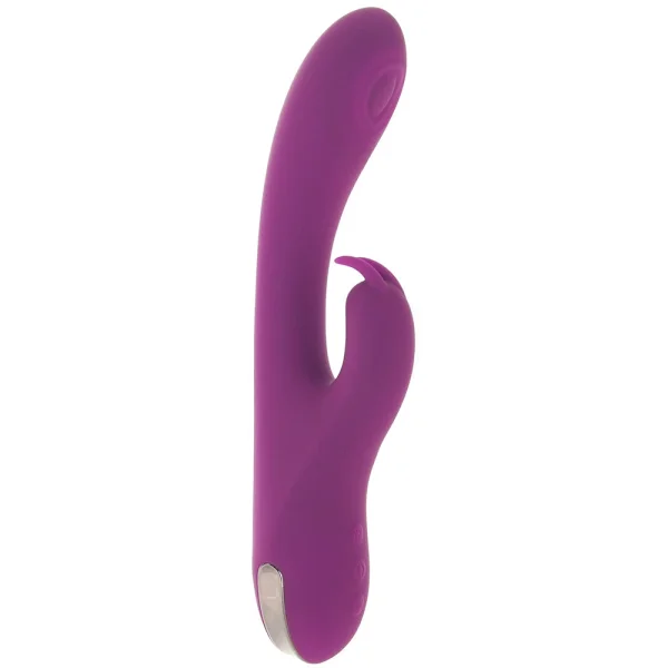 Playboy Pleasure Thumper Waterproof Rechargeable Silicone Tapping Rabbit Vibrator - Fuchsia