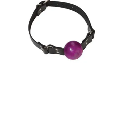 Small Ball Gag With Buckle 1 5 Inch Purple
