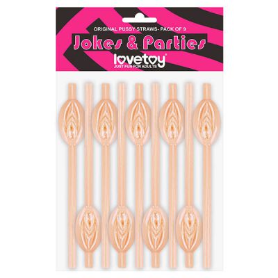 Pussy Style Drinking Straws x9