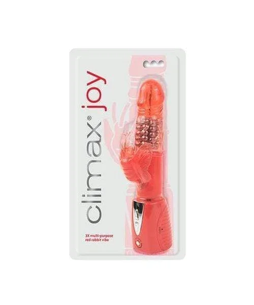 Climax Joy 3X Multi-Purpose Rabbit Vibe Red
