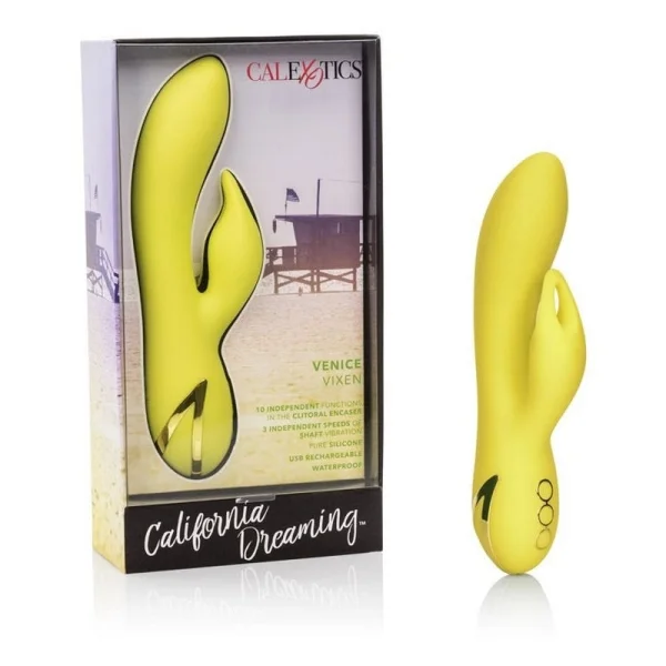 California Dreaming Venice Vixen Rabbit Style Silicone Vibrator by CalExotics