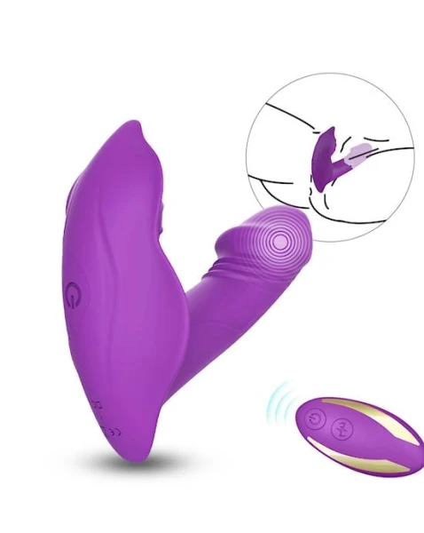Manta Panty Vibrator - Purple - 3.7 Inch