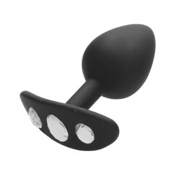Ouch! Large Diamond Butt Plug With Handle - Black — image 6 of 9