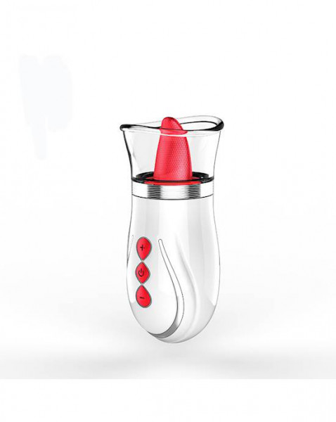 Geraldo Tongue Vibrator - White - 5.1 Inch