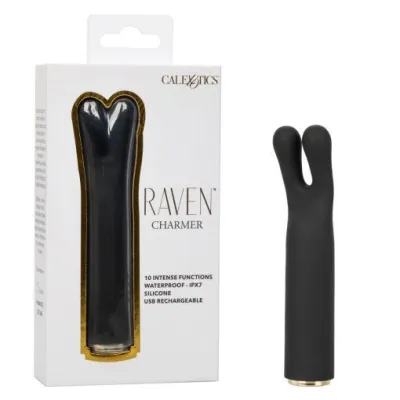 CalExotics Raven Charmer Rechargeable Bullet Vibrator with Dual Flickering Teasers