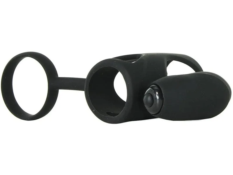 Kink Vibrating Cock Cage in Black by Doc Johnson