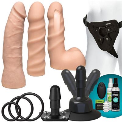 Vac U Lock Vibrating Dual Density Starter Set with 3 Dongs and Wireless Remote