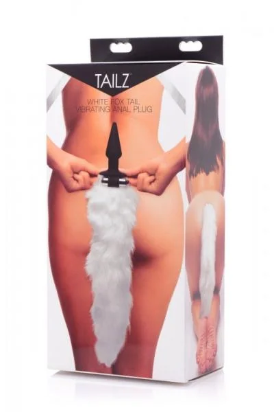 Foxxxy Fanny Tail Vibe White Anal Plug — image 6 of 6