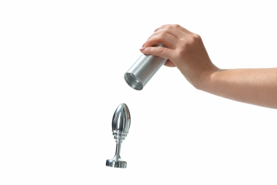 Ribbed Metal Butt Plug