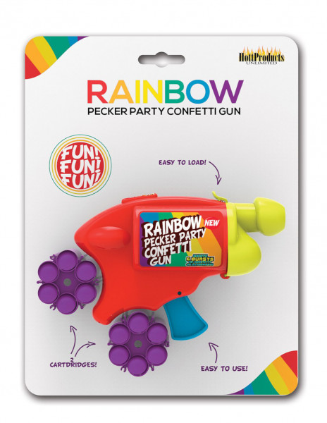 Rainbow Pecker Party Confetti Gun