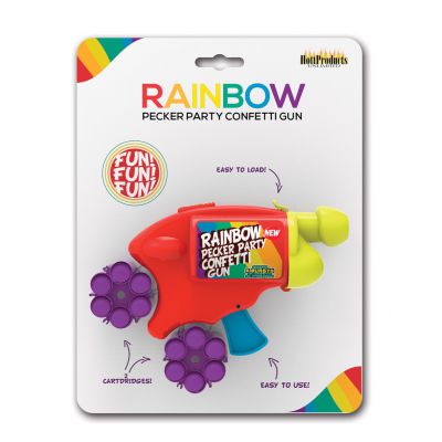 Rainbow Pecker Party Confetti Gun