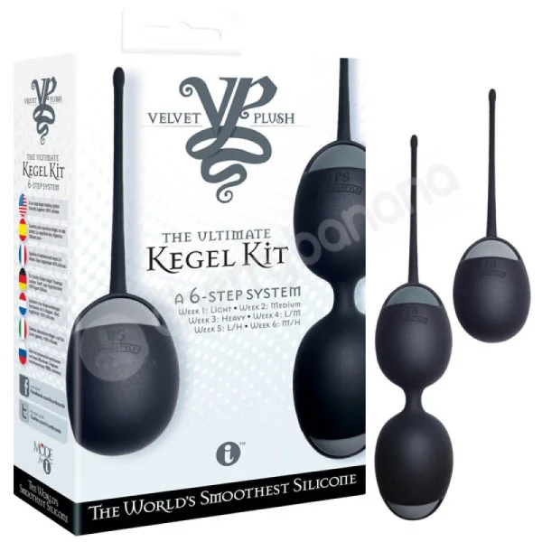 Velvet Plush The Ultimate Kegel Kit Black