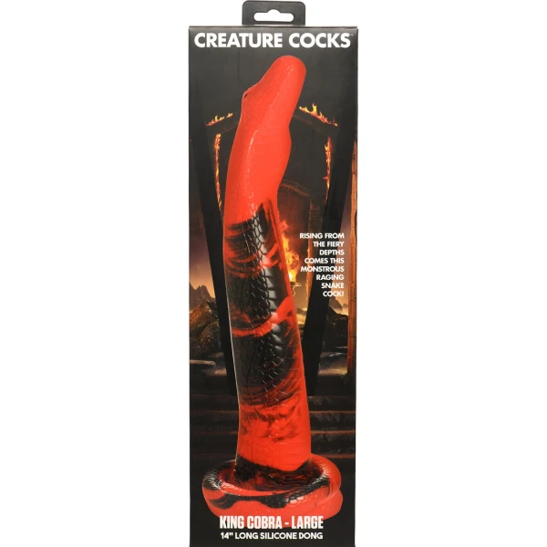 King Cobra Large 14" Long Silicone Suction Cup Dildo By Creature Cocks