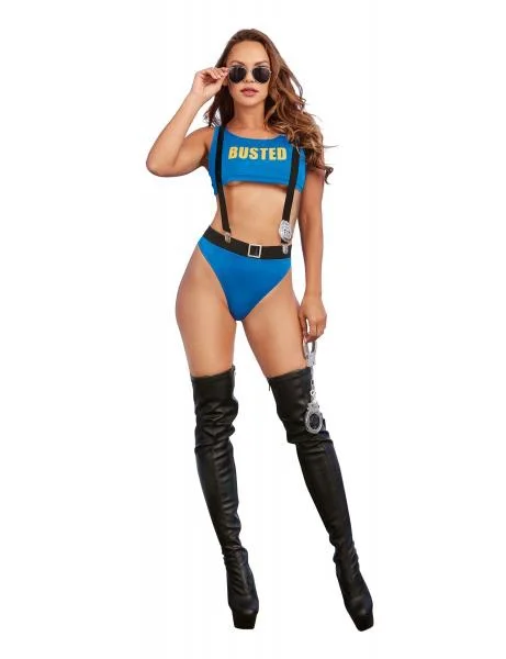Undercover Cop Blue Bedroom Costume O/S