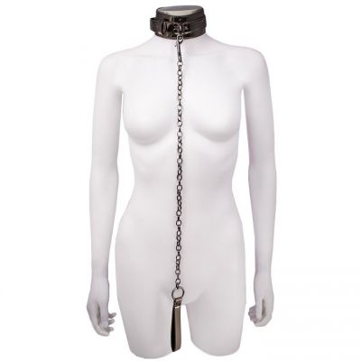 Bondara Steampunk Faux Leather Collar And Leash